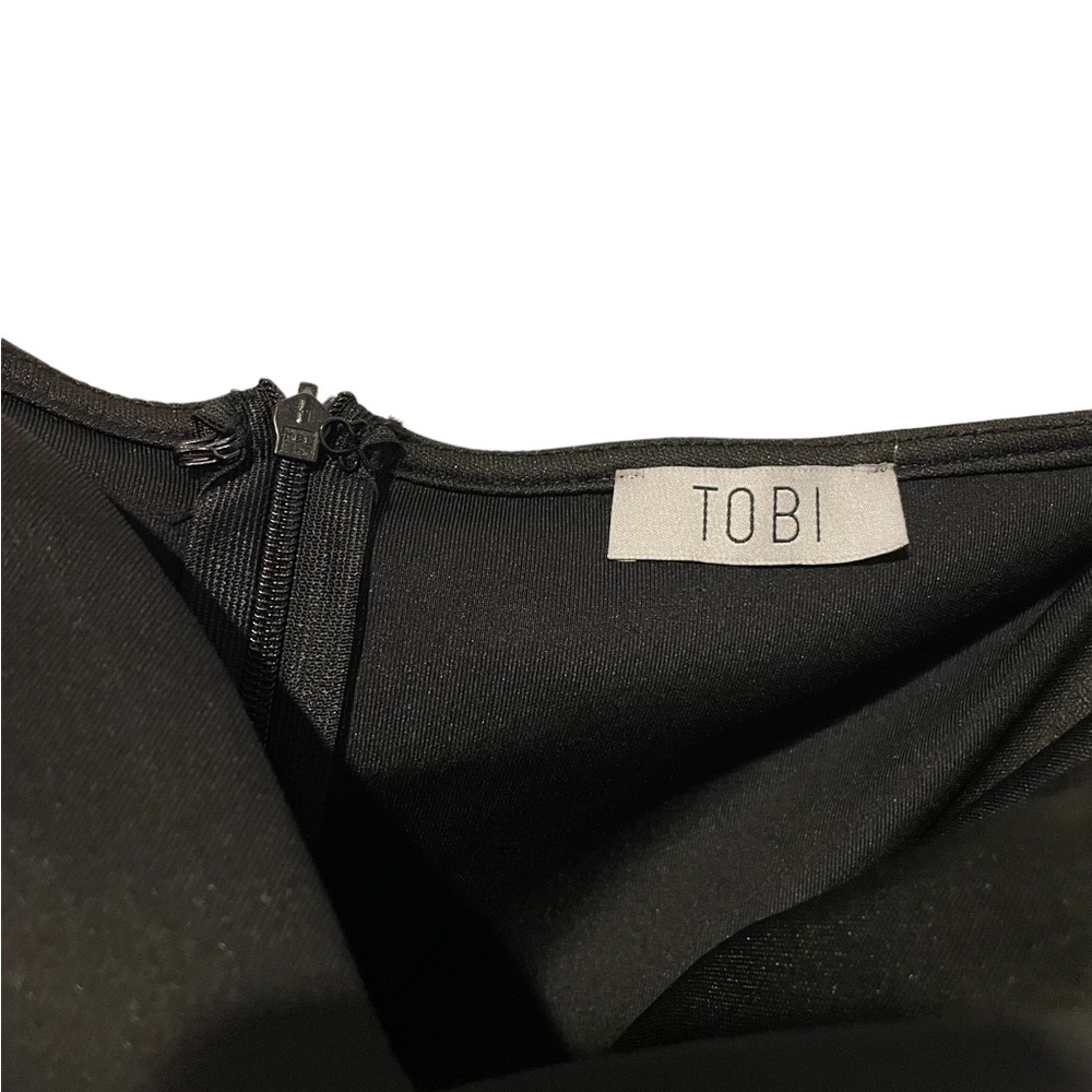 Black Strapless Mini Bodycon Cocktail Dress Tobi Brand Size XS - Picture 9 of 9